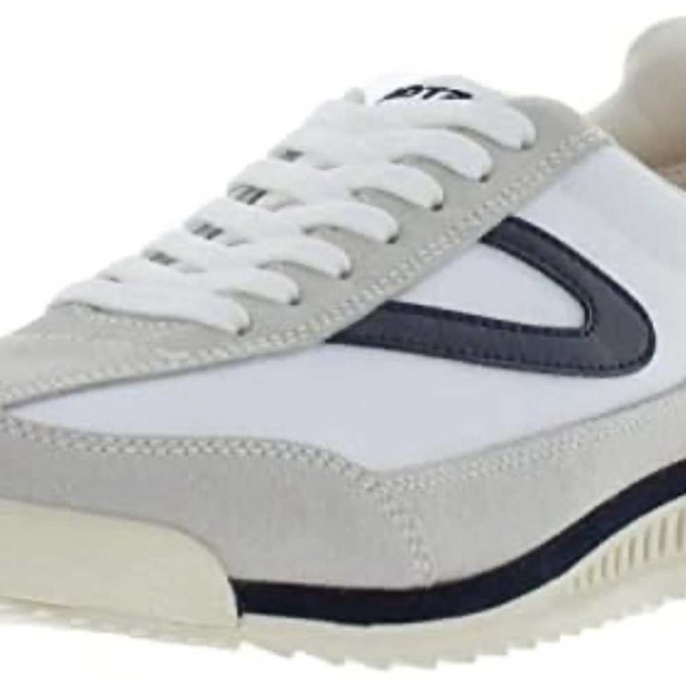 Tretorn White and Light Gray Athletic Sneakers